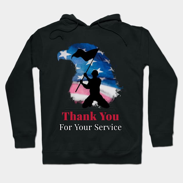 Thank you Military/Veterans Hoodie by Threadshp